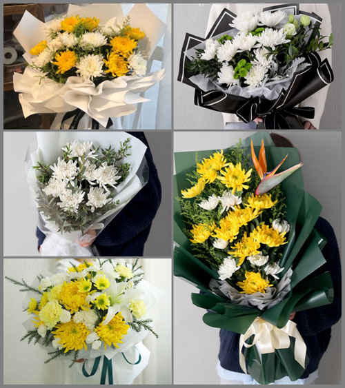 四川成都彭州市桂花镇双红村白事花束代送